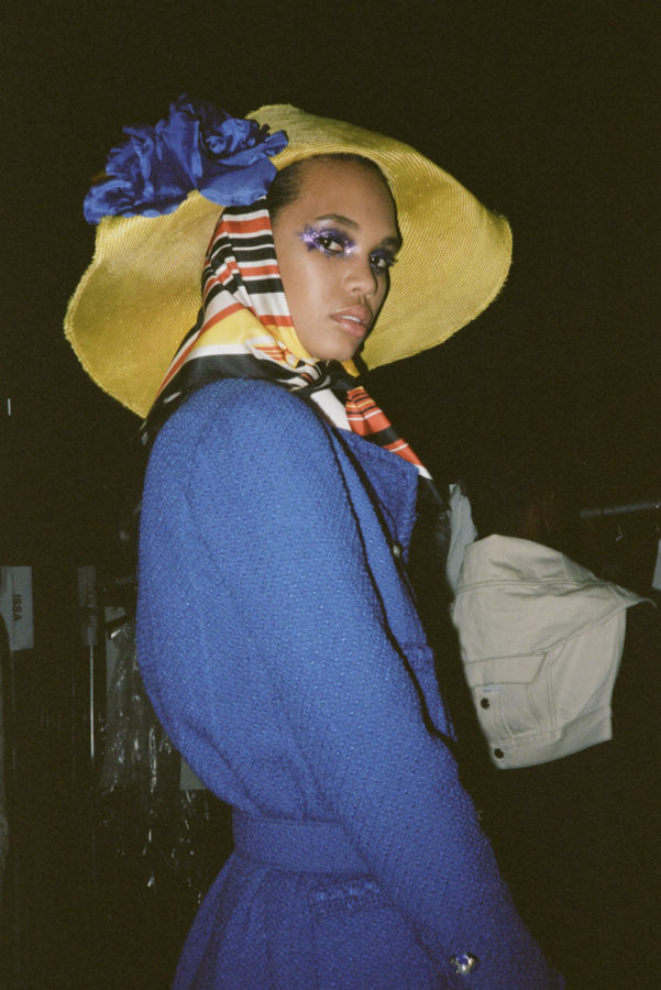 Jordan Daniels backstage at New York Fashion Week. Photo by Mary Kang.