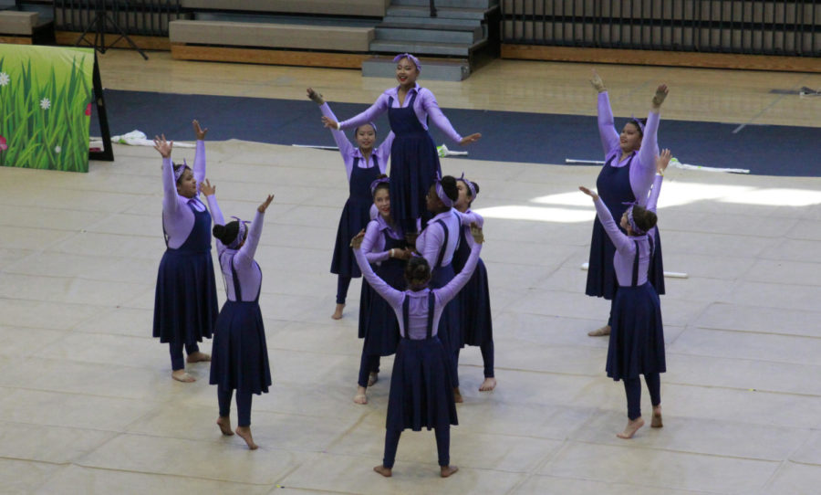 Winter Guard blooms in competition