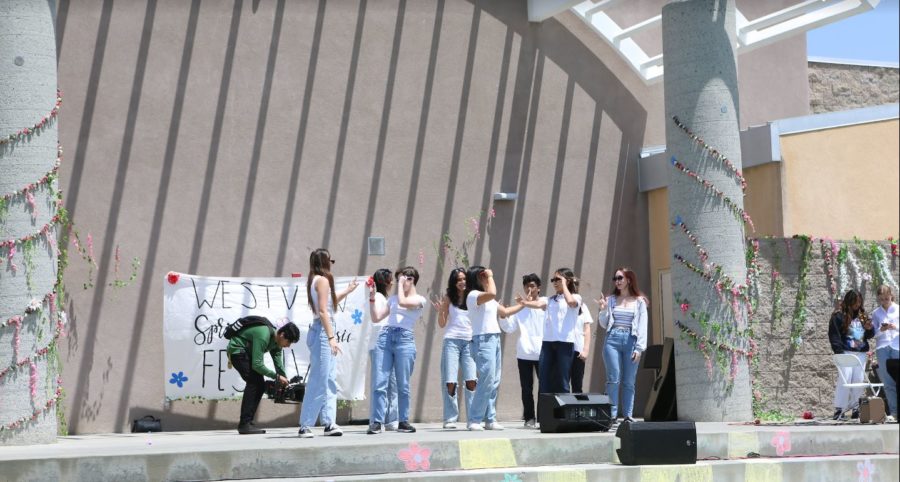 ASL club performs You Got a Friend in Me for the Spring Music Festival, April 27. The club has been practicing American sign language to advocate for the deaf community.