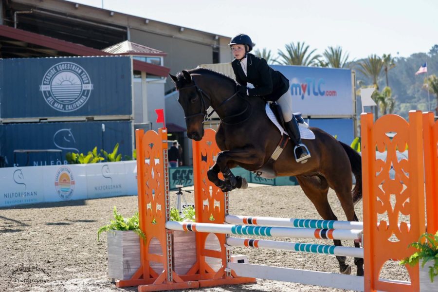 Everly competes in equestrian sports