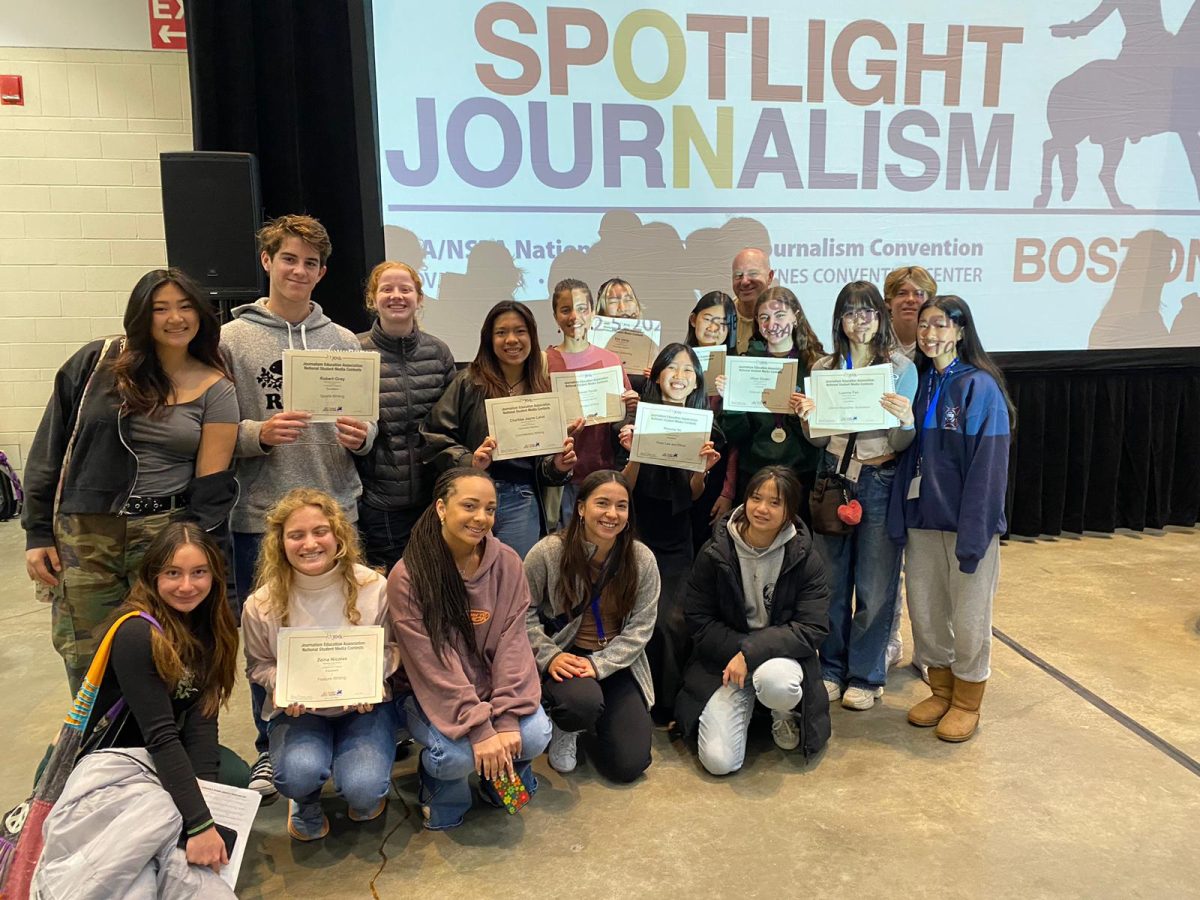 The Nexus and Currents staffs attended the National High School Journalism Convention in Boston, Nov. 1-5. Nine students earned awards in the National Student Media Contests ranging from write-offs to design work.