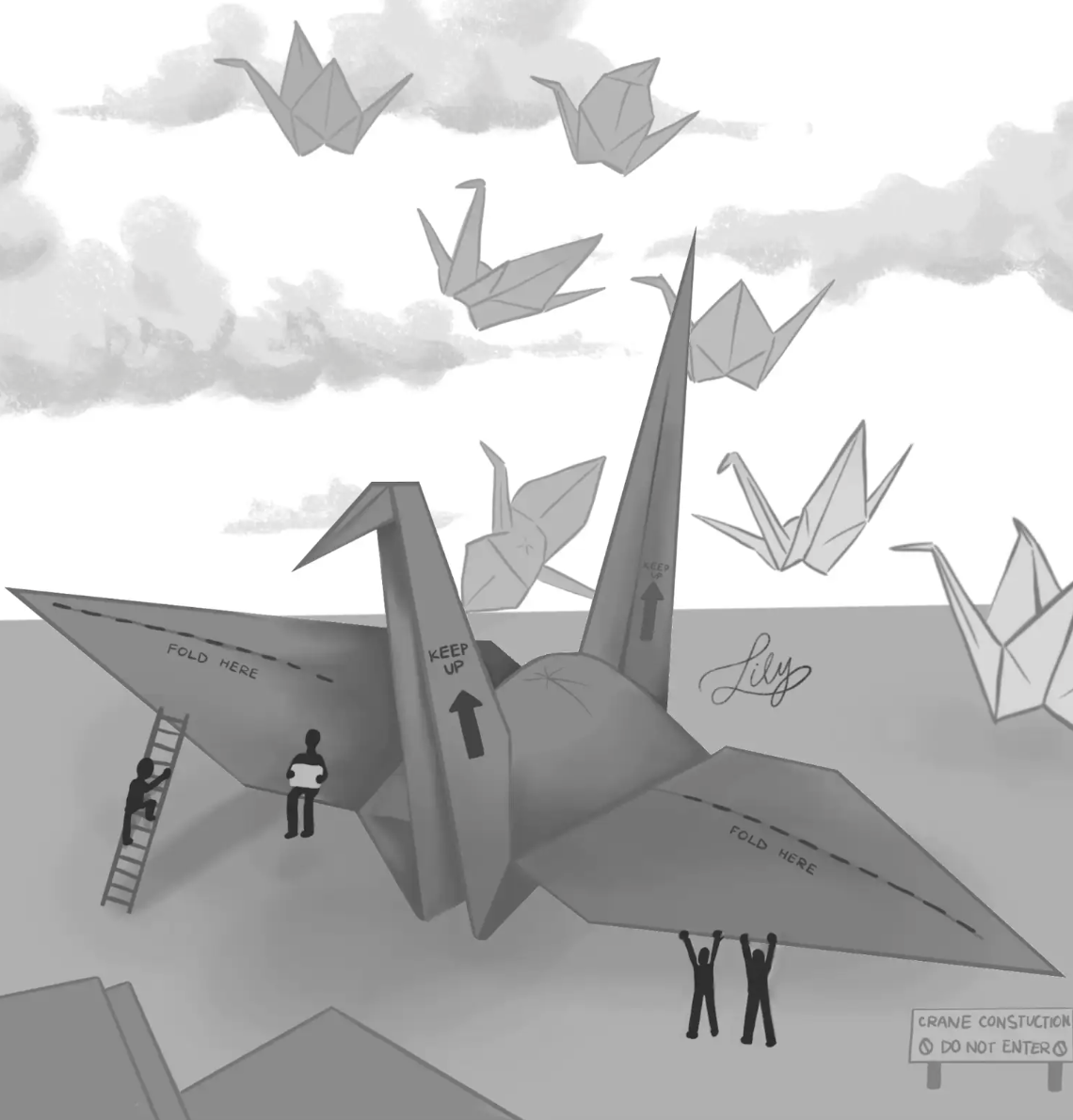 Folding 12,000 cranes has given me an outlet to bond with the people around me